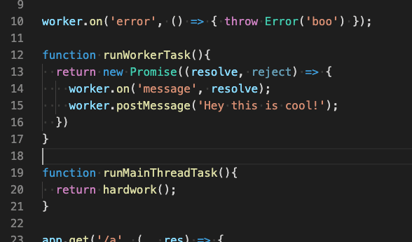 Running CPU heavy tasks on Node.js